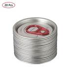 20Pc Aluminum Soda Beer Top Lids Beverage Pulling Ring Covers Drink Can Tins Cap