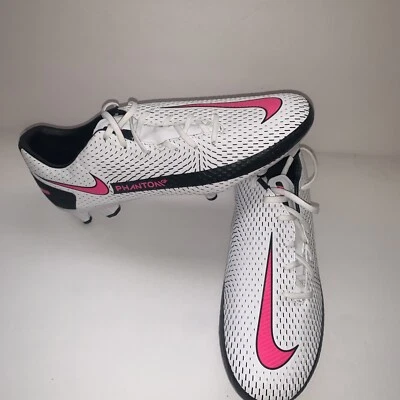 Nike Phantom GT Academy FG/MG White/Pink Soccer Cleats CK8460-160 Men’s US 9.5 - Image 1 of 4