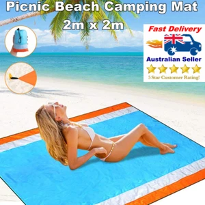 Beach Mat Sand Free Large Picnic Camping Rug Blanket Toy Play Mat Waterproof - Picture 1 of 12
