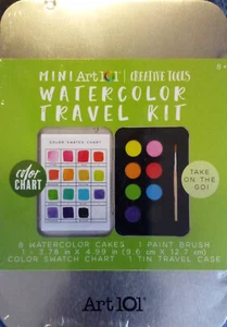 Art 101 Mini Reise Aquarell Reiseset kreative Werkzeuge neu kostenloser Versand - Bild 1 von 2