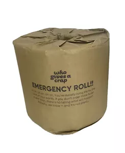 2 x Novelty Toilet Paper Emergency Roll 3 Ply 370 Sheets Who Gives A Crap bamboo - Picture 1 of 3