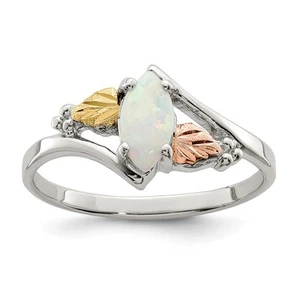 Landstrom's Mt. Rushmore Black Hills Sterling Silver 12K Gold Accents Lab Cre... - Zdjęcie 1 z 6