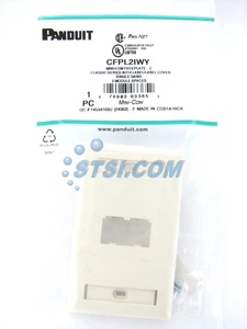 Panduit CFPL2IWY 2-Port Mini-Com Faceplate, Labeled Series, Off-White ~STSI - Picture 1 of 3