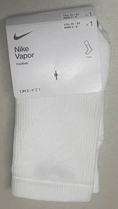 NIKE VAPOR FOOTBALL SOCKS SMALL YOUTH 3Y-5Y WMN4-9 WHITE SX5698-100 - Picture 1 of 5