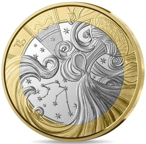 FRANCIA 2025 ACQUARIO ASTRO ZODIACO SEGNI ZODIACALI MONETA 5 EURO - Picture 1 of 4