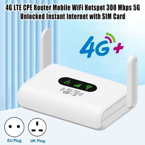 4G LTE CPE Router Mobiler WiFi-Hotspot 300 Mbit/s Internet mit SIM-Karte Slot - Bild 1 von 14