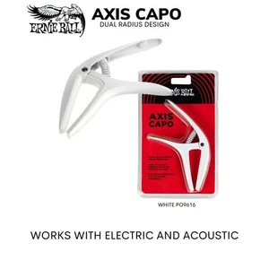 Ernie Ball AXIS CAPO Universal Acoustic & Electric Guitars 9616 WHITE - Picture 1 of 9
