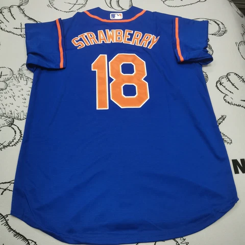 Darryl Strawberry #18 New York Mets Royal Cool Base Jersey Cover