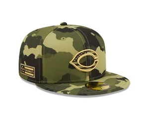 Cincinnati Reds New Era Camouflage Armed Forces On-Field 59FIFTY eng anliegende Mütze - Bild 1 von 7