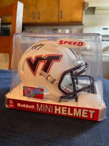 Michael Vick Virginia Tech Signed Riddell Mini Helmet New - Picture 1 of 8