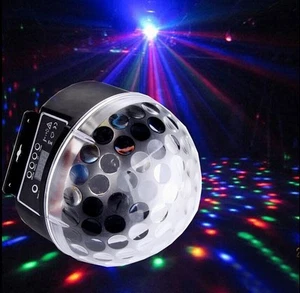 Iluminación de escenario de discoteca DJ RGB cristal bola mágica luz efecto LED DMX512 digital - Imagen 1 de 11