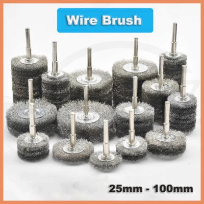 Stainless Steels Wire Brush Cleaning Wheel Brush Rotary Polishing Rust Tools - Image 1 of 4