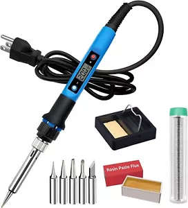 Soldering Iron Kit,80W 110V Fast Heat up in 10s LCD Digital Temperature Gun - Picture 1 of 6