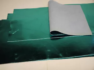 4 paneles metálicos grandes de cuero laguna/turquesa calidad superior 10,25"" x 24"" - Imagen 1 de 5