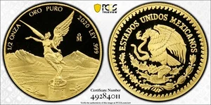 2020-Mo PROOF 1/2 Oz GOLD MEXICAN LIBERTAD PR69DCAM Gold Shield Label Coin. - Picture 1 of 7