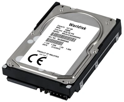 Hard Worldisk MXJ3147SC680600W 147GB 10000U/Min SCSI U320 68-pin 3.5 " Inch - Image 1 of 3