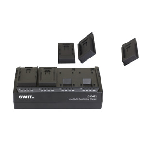 SWIT LC-D421B, 4-CH DV charger with 4x Panasonic VBG style plates