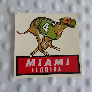 Vintage Miami Aufkleber Racing Souvenir Autoaufkleber Auto Gepäck 50er Florida - Bild 1 von 9