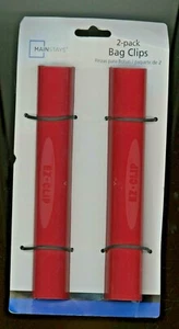 Clips de bolsa 2 rojos de 7" de ancho de alta resistencia de calidad bien cerrados nuevos B6-C4 - Imagen 1 de 3