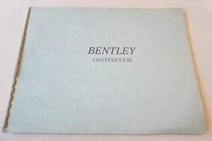 Catálogo folleto de coche Bentley Continental c1957 Mulliner & Park Ward RGC - Imagen 1 de 8