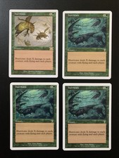 4x Hurricane X4 - 6th / 7th Edition MTG Magic Card Green Rare Light Play LP NM