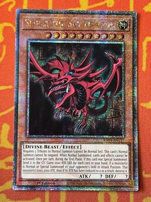 YUGIOH SLIFER THE SKY DRAGON QUARTER CENTURY SECRET RARE NM RA04-EN117 - Image 1 of 2
