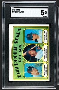 Mike Garman/Cecil Cooper/Carlton Fisk - 1972 Topps #79 Boston Red Sox SGC 5 - Picture 1 of 3