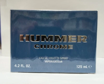 Hummer Chrome Eau De Toilette Spray Para Hombres 4.2 OZ / 125 ml Sellado Nuevo en Caja Foto 1 de 2