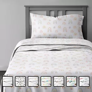 Kids 4 Piece Sheet Set, Cute & Cozy Wrinkle-Free, Multiple Designs by CGK Linens - Picture 1 of 65