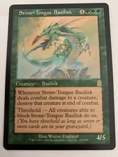 MTG Magic The Gathering - Stone-Tongue Basilisk - Odyssey - LP