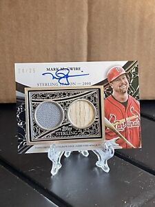 Mark Mcgwire 2023 Topps Sterling Seasons Auto Dual Patch Relic 24/25 #SSAR-MM