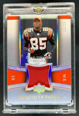 2005 Upper Deck Exquisite Chad Johnson Patch Silver Holofoil #12/15 - Image 1 of 2