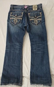 Men’s Rock Revival Clark Boot Jeans Size 34 Measures 36x33 - Picture 1 of 6