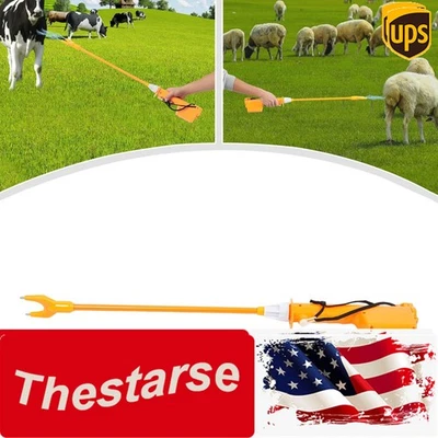 10000V Livestock Rechargeable Cattle Prod Electric Shock Voltage Animal - Image 1 of 4