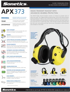 Sonetics APX373 bh two way radio headset - Afbeelding 1 van 6