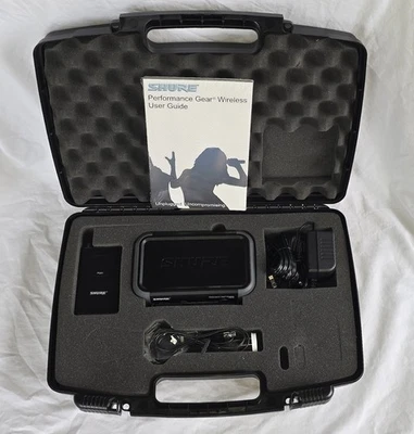 Shure PGX4 Wireless Receiver, PGX1 Transmitter, WL184 Lapel Mic, Hard Case, LN - Image 1 of 4