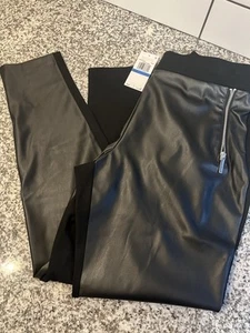 Michael Kors Faux Leather Women’s Leggings Size XL NEW WITH TAGS - Picture 1 of 8