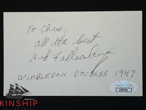 Bob Falkenburg signed 3x5 Index Card JSA COA Inscribed Tennis Auto Rare I173 - Picture 1 of 1