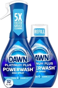 Dawn Platinum Powerwash Dish Spray, Dish Soap, Fresh Scent Bundle, 2 Spray... - Picture 1 of 9