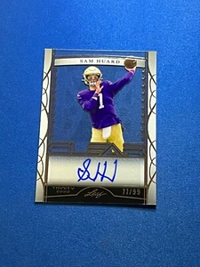 2022 Leaf Trinity Football Clear Autographs Silver Foil Sam Huard #75/99! - Picture 1 of 1