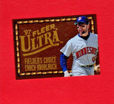 1997 Fleer Ultra Fielder's Choice, Chuck Knoblauch, Card #9, Minnesota Twins