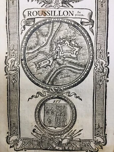 Pirineos Orientales Fuerte De Bellegarde En 1736 Perthus Rosellón Heráldica - Picture 1 of 2