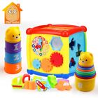 Blocks Gear Sorting Baby Activity Cube Musical Light Infant Toys Stacking Cups