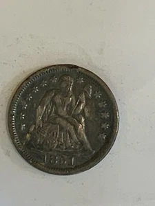 1851 Seated Liberty Dime - Picture 1 of 2