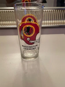 Set of 4 Vintage Washington Redskins Helmet Logo Glass Holly Farms Commanders - Picture 1 of 6