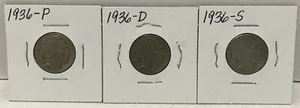 1936-PDS Nichel testa di bufalo/indiano {DATE LEGGIBILI} - Foto 1 di 2