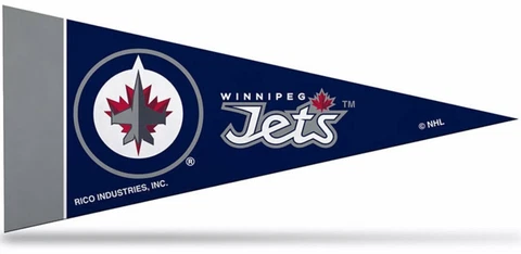 Winnipeg Jets Mini Pennants, 4" x 9" - Licensed by Rico - Made In USA Cover