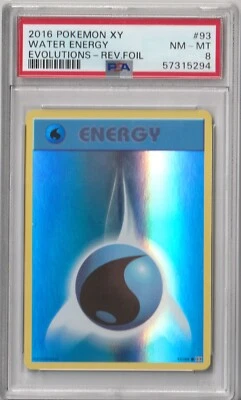 2016 Evolutions Water Energy Reverse Foil Holo #93 PSA 8 NM-MT Card! - Image 1 of 2