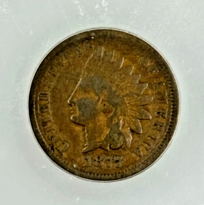 1877 1¢ Indian Head Cent ICG VG10 -- Amazing Original Circulated Key Date! - Image 1 of 4