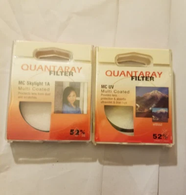 NEW QUANTARAY MC SKYLIGHT 1A FILTER 241665074 AND MC UV FILTER 241665827 - Image 1 of 2